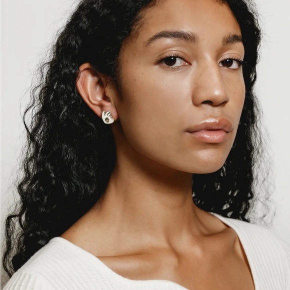 Wolf Circus Fiona Studs in Creme and Gold - Picture 5 of 5